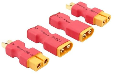 OliRC 4 Stück Kabelloser Stecker: XT60 XT-60 auf T-Stecker Deans Style Stecker Buchse Adapter (C17-4)