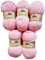 Ilkadim Export 5 x 100 Gramm Himalaya Dolphin Strickwolle, Babywolle einfarbig, 500 Gramm Wolle Strickgarn Super Bulky (rosa 80319)