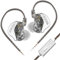 CCA CRA Ultradünne Membran Dynamic Driver IEM Kopfhörer, Musik Bass In-Ear-Monitor Kabelgebundene Kopfhörer mit Mikrofon, abnehmbares 2-poliges OFC-Kabel, Geschenk für audiophile Sänger (CRA Weiß, mit