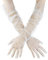 Andiker Damen Lange Tüll Handschuhe, Sheer Hochzeit Braut Ellenbogen Länge Oper für Bankett Prom Tea Party Halloween Kostüme, Weiß 27,5 Zoll