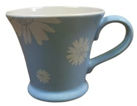 Ceylon Studio – Blue Daisy – Traditional Blue & White Pattern Hand Painted Ceramic Mug - 400ml
