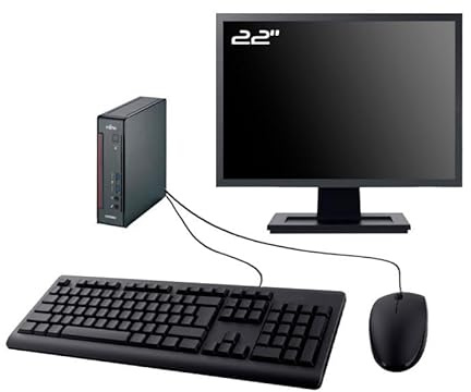 Fujitsu PC Esprimo Q556 Mini Schermo 22 Intel G4400T RAM 32GB SSD 2TB W10 WiFi (rigenerato)