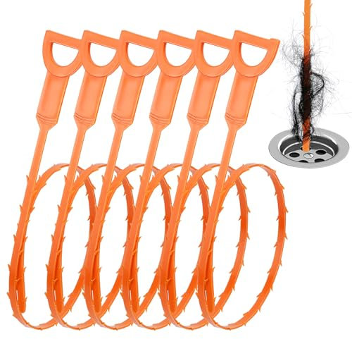 DrSnake Abflussverstopfungsentferner, 63,5 cm, Abfluss-Haarentferner, Sanitärschlange, Abflussreiniger, Haarverstopfungsentferner, Duschablauf-Haarfänger, einfach und schnell zu verwenden auf den