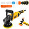 1400W Dual Action Poliermaschine 120-180mm Random Orbital Polierer mit 6 Geschwindigkeiten, 2m Netzkabel, mit mehreren Pads Zubehör für Autodetailing, Autopolitur, Autowachsen