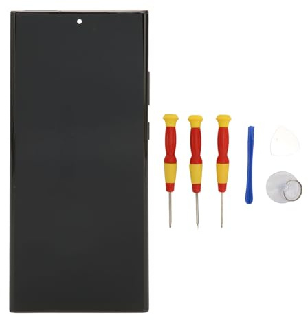 Fockety für Note 20 Ultra Bildschirm-Ersatzset mit Rahmen, 6,9-Zoll-Handy-Touchscreen-LCD-Display-Reparaturwerkzeug, Hochempfindliche Schwarze Organische Leuchtdiode