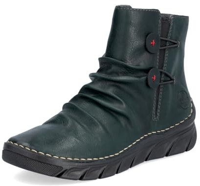Rieker Damen Klassische Stiefeletten 55052, Frauen Stiefeletten,halbstiefel,Kurzstiefel,uebergangsschuhe,uebergangsstiefel,grün (54),39 EU / 6 UK