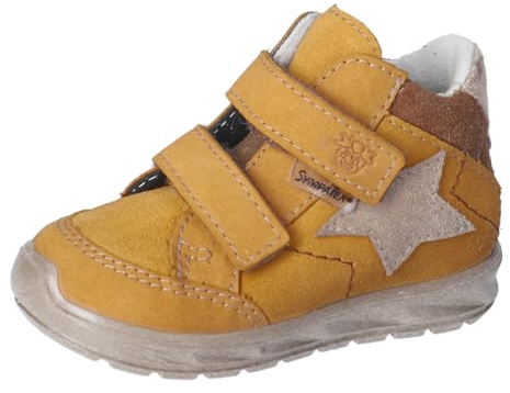 RICOSTA Jungen Stiefel Kimi, Kinder Lauflernschuhe, Weite: Mittel, lose Einlage, Sympatex, wasserdicht, Klettstiefel, Booties, senf/Mustard (760), 25 EU