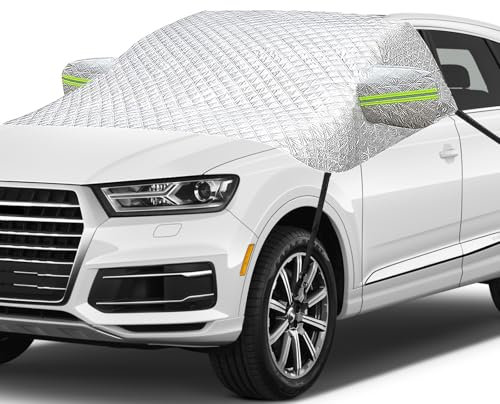 ZHXGO Foldable Windshield Cover, Heavy Duty Protective Windscreen Cover, Frost Ice Snow Car Screen Protector, Thickened Windscreen Sun Shade Cover, Universal Car SUV Van Windshield Front Window Cover