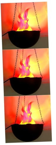 BESPORTBLE Decoration Feux Halloween Brasier Brasero Électrique d'halloween 3 Pièces Faux Brasero Électrique