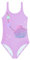 POWER FLOWER Costume da Bagno per Ragazze Costume Intero con Volant Costumi da Bagno Unicorno Abbigliamento da Spiaggia per Ragazze 2-14 Anni (8-10 Years, LA636-Purple)