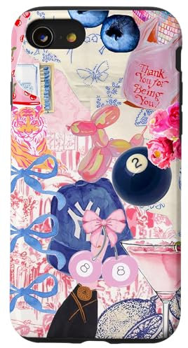 iPhone SE (2020) / 7 / 8 Aesthetic Preppy Summer European Coquette Ball 8 Collage Case