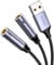 MOSWAG Carte Son Externe USB, Adaptateur Audio USB vers 3,5mm Jack, Carte Son avec Stéréo, Micro, pour Windows, Mac, Linux, PC und 3 Pole TRS Micro