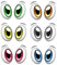 LUMOOM 3 pegatinas para ojos, ojos pegatinas para robot cortacésped, pegatinas impermeables autoadhesivas para los ojos para coche robot aspirador robot cortacésped (dibujos animados)