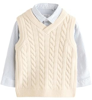 NEXT Jungen Strickweste und Hemd im Set 62-122