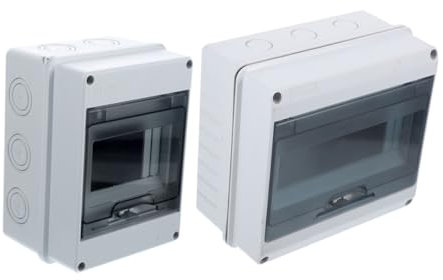 KONTONTY 2Stücke Wasserdichter Verteilerkasten mit Deckel Abschließbar für Leistungsschalter Wandmontierbar für Außenanwendungen und Feuchte