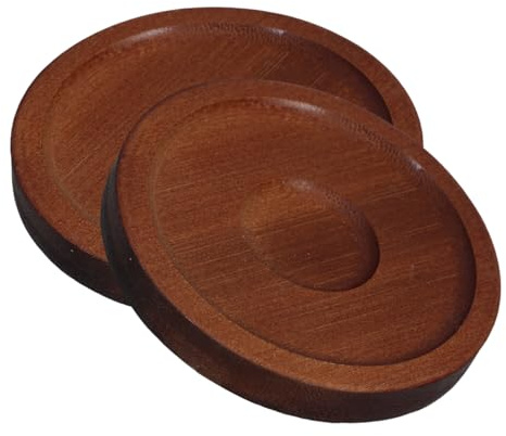 Ciieeo Whiskey-Gläser-Pad Drehbarer Holzuntersetzer 4X4 Zoll Runder Untersetzer Aus Holz Mit Rutschfester Basis Für Whiskyglas Bierglas Und Getränke Zuhause Bar