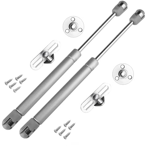 2 Stück Gasdruckdämpfer 100 N, Gasdruckfeder,Stoßdämpfer küchenschrankmit Schrauben, für Türen, Schränke, Bücherregale, maximale Belastung 10KG (270mm)