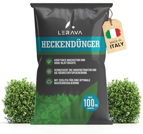 LERAVA Concime siepe (4,6 kg) - fertilizzante a lenta cessione - crescita rigogliosa - per siepi verdi e dense - ideale per photinia - effetto a lunga durata - rilascio graduale dei nutrienti