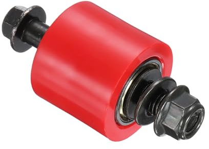 PATIKIL 8mm Rullo Di Tensionamento Catena Mini Bike Parti Ruota Guida Rosso | Catena Set Slider, Nylon, Tipo Cilindrico, Per Mini, Rullo Di Tensionamento Catena
