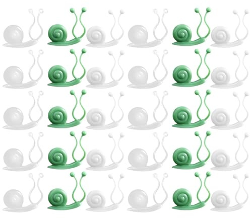 NUOBESTY 30 Stück Selbstklebende Kletterpflanzen Wandclips aus Robustem Kunststoff Transparente und Grüne Befestigungshaken Zur Pflanzenstütze und Rankhilfe für Kletterrosen und Hochbeete