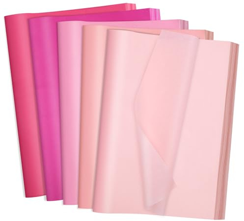 woric 60 Blatt Seidenpapier Rosa, 35 x 50cm Seidenpapier Verpackungsmaterial