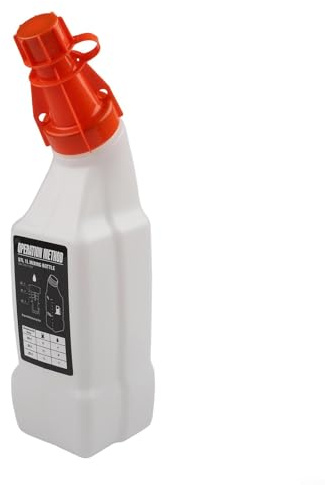 Jotekonoby 2-Takt-Kraftstoff- und Ölmischflasche 1L, exakte Mischungsverhältnisse 50:1 40:1 35:1 25:1 für Motorsägen-Freischneider, Kunststoff-Gartengerät