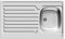 Pyramis 100108704 International Évier en acier inoxydable poli 1 bac 1 égouttoir 100 x 60 cm