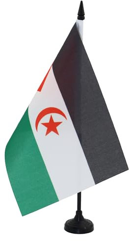 AZ FLAG - Tischflagge Westsahara - 21x14 cm - Demokratische Arabische Republik Sahara Tischfahne 14 x 21 Cm - Flaggen