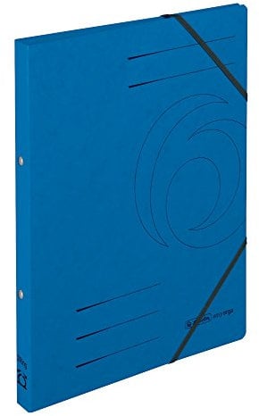 Herlitz Ringhefter Quality, A4, Karton, blau, 2 Ring-Mechanik, Rückenbreite 25 mm, 5 Stück