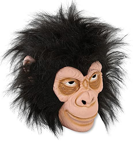3/4 Maske Affe mit Haaren, Latex
