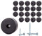(20 Stück) Ø 50 mm Möbelbeine rund Höhe 35 mm Material Kunststoff inkl. Schrauben (20)