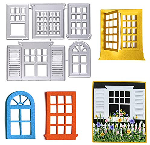 OOTSR 5 Stanzschablonen Metall für Scrapbooking, Fenster Prägeschablonen Stanzformen für Kartenherstellung, Scrapbooking, Karten, Alben, Papierkarten, Basteln, Dekoration, Geschenke
