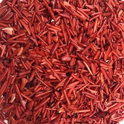 LVYAN 100g natürliche rote Korallen Kies Bergkristall Quarz Mineral Probe Aquarium Garten Blumentopf DIY Weihnachtsdekoration