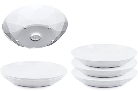 silwy® Universal-Magnet-Teller (6er-Set) HIGH-TECH-Kunststoff - perfekt für Camping, Caravaning und Boating - rutschfestes Geschirr ohne jegliches Klappern stapelbar