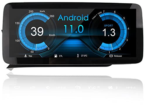 MOOKAKA Android 11 Autoradio GPS Navigation für Mercedes Benz C Class (W204) 2011-2014 Multimedia Player Auto Stereo 12.3 Zoll Kopfeinheit IPS Touchscreen mit Carplay Bluetooth (8+256GB, NTG 4.5/4.7)
