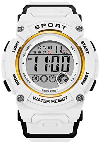 Uhr Damen Armbanduhr Digital Elektronisch Jelly Süßigkeiten Farbe Buntfarbig Frauen Uhren Damenuhr mit Silikonarmband Wasserdicht Sportuhr für Mädchen Kinderuhr Junge Kids Watch Wecker Licht Stoppuhr