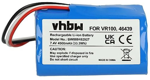 vhbw Akku kompatibel mit Vorwerk Kobold VR100 Home Cleaner Heimroboter (4500mAh, 7,4V, Li-Ion)