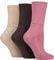 IOMI Footnurse - 3 Pack Unisex Extra Wide Bamboo Diabetic Socks | 4 Sizes | For Swollen Feet & Legs | Smooth Toe Seam | Cushioned Foot (4-8 UK, Dusky Pink)