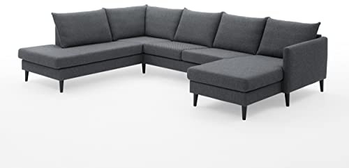 Atlantic Home Collection Wohnlandchaft mit Ecke Links und Longchair rechts