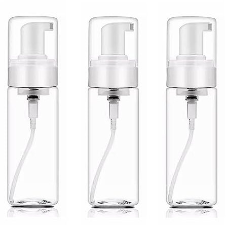 Schaumspenderflasche, 3 Stück, 200 ml, transparent, leere Sprühflaschen, Kunststoff-Schaum-Pumpflasche, Reise-Seifenflasche, Seife, Schaumflasche, tragbare Schaumstoffflasche für Handseife,