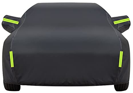MARXAN Autoabdeckung für Ford Mustang Mach 1 1994-2022, Komplette Abdeckungen Abdeckplane wasserdicht wetterfeste Auto Abdeckplane Garagen Außen Zubehör,D/Black