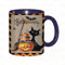 DHAEY Mug porcelaine fine Halloween Citrouilles Sorcière Chat Maison |Mug humour pour collègue, amis, copains, frères et soeurs |Mug original avec