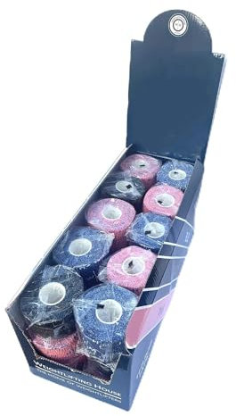Sporttape Daumen Bandage für Gewichtheben: Hook Grip Tape 7 m Rolle selbstklebend wasserfest elastisch | Sport Gym Krafttraining Thumb Support Weightlifting (Box of 30 Black)