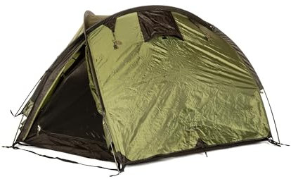 Snugpak The Bunker IX WGTE 3 Personen Kuppelzelt - Wasserdichtes Zelt mit Fly-First Pitch, Aluminiumstangen, schwer entflammbares Material - Leichtes Nutzzelt mit Innentaschen - Mit Reparaturset &