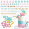 106pcs Décoration de Gâteau Balle Gâteau Topper Boy Or Girl Cake Cupcake Topper Boule Balloon Mini Topper de Gâteau Joyeux Anniversaire Or Bleu Rose pour Baby Shower Fête Prénatale Célébration