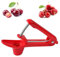 Kirschentkerner,Kirschkernentferner,Edelstahl Entkerner Kirschen,Kirschentsteiner Obstentkerner Cherry Corer Entferner,Hand Fruit Entkernen,Kirschenentkerner,für Obst,Kirsche Obstbeere (Rot)