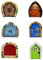 KOLZEMV 6Stück Feentür Garten, feentür 3D Miniatur Wichteltür Garten, Hölzerne Tiny Elfentür, Wichteltüre Feengarten Zubehör Outdoor, Wichtel Tür für Garten Yard Bäume Decoration, Miniatur Wichteltüre
