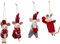 4 Stück Mäuse Filzanhänger 13-17cm Christbaumschmuck Geschenkhänger Dekoanhänger Weihnachtsdekoration