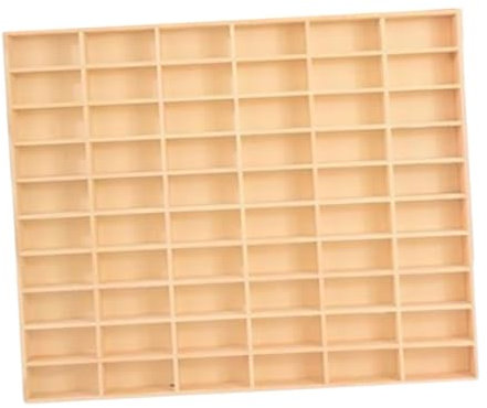 KiBcsLic Holz Trennbox für Spielzeugautos, Wandregal für Sammlerstücke, Auto Display Regal für Puppenladen, Kleine Puppen, Schmuck, 60 Raster