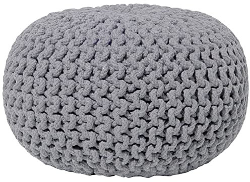 Beliani trendy Ottoman in Dunkelgrau Baumwolle 40x25 cm Conrad